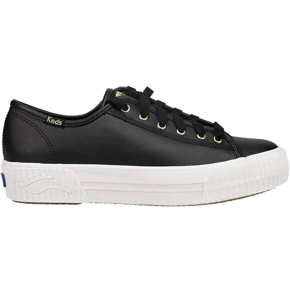 Keds Black Triple Kick AMP Leather Platform Sneaker Size 8 - Picture 1 of 5